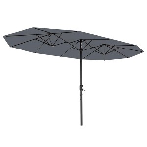 13FT Outdoor Umbrellas for Patio, Double-Sided Rectangular Patio Umbrella with Fade Resistant Canopy for Deck Pool Garden Backyard - 1 of 4