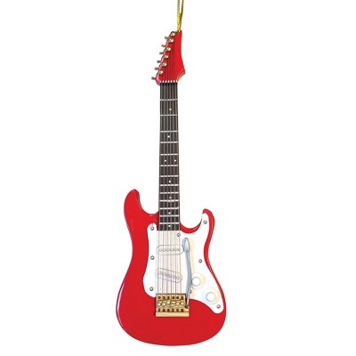 Collections Etc Unique Red Electric Guitar Christmas Ornament