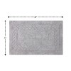 Knightsbridge Chain Bath Rug Cotton Non Skid Back, Silver - 2 of 4