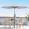 9 FT Patio Umbrella, Table Umbrella Outdoor Patio with Crank Lift & Push Button Tilt, 8 Sturdy Ribs for Yard, Deck, Pool - 2 of 4