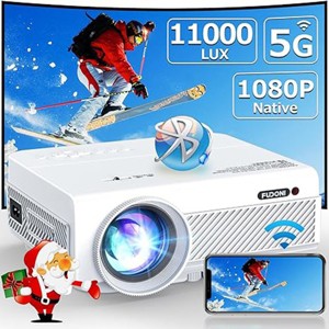 BestParts 1080P WiFi Bluetooth Projector 300 Inch Max Display Portable Outdoor Movie Projector 4K Support - 1 of 1