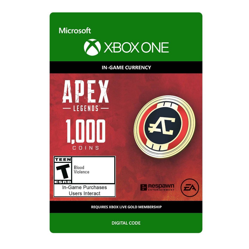 Photos - Console Accessory Microsoft APEX Legends: 1,000 Coins - Xbox Series X|S/Xbox One  (Digital)