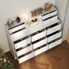 FUFU&GAGA White Multifunctional Horizontal Dresser Adjustable Colour Lighting and Abundant Storage - image 2 of 4