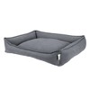 Arlee Home & Pet Cresent Lounger Orthopedic Eco-Friendly Memory Foam Dog Bolster Bed - Gray - L - 3 of 4