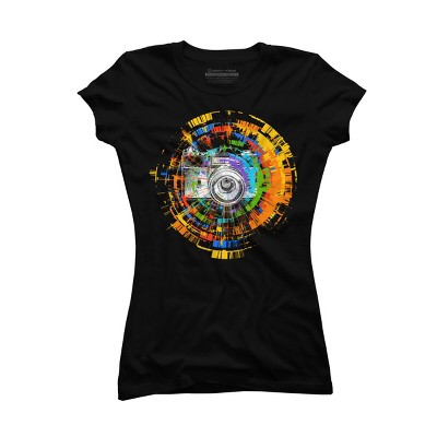 Junior's Design By Humans Capture the Colors By clingcling T-Shirt