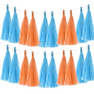 Unique Bargains Party Decoration Reusable Strong Rope Tassel Garland Banner 20 Pcs - 1 of 4