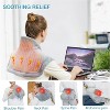 Heating Pad for Neck and Shoulders, 22"x19" Weighted Instant Heating Pads with 4 Heat Settings, Deeper Pain Relief, 2H Auto-Off Timer, Washable - 3 of 4