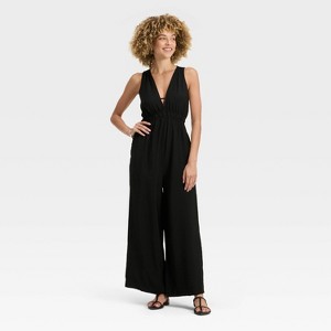 Women's Jumpsuit - A New Day™ Green Leaf - 1 of 3