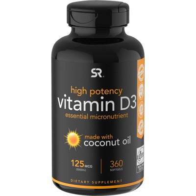  Sports Research Vitamin D3 5000 IU with Coconut MCT