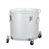 Fryer Grease Bucket 8 Gallon, Silver Oil Disposal Caddy with Lid, Lock Clips & Wheels - 2 of 4