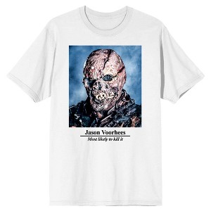 Jason Voorhees Yearbook Photo Men's White T-Shirt - 1 of 2