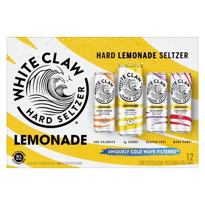 White Claw Refresher Hard Seltzer Lemonade - 12pk/12 fl oz Cans