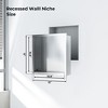 12x24 Inch Stainless Steel Shower Niche, 2 Tier Waterproof & Rustproof Recessed Bathroom Shelves - 3 of 4