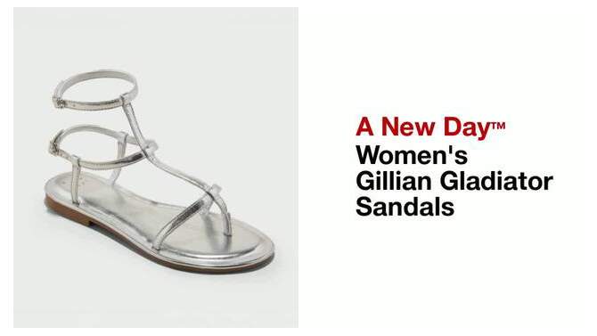Women&#39;s Gillian Gladiator Sandals - A New Day&#8482;, 2 of 6, play video