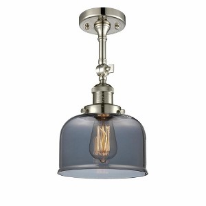 Bell - 1 Light Semi-Flush Mount In Industrial Style-14 Inches Tall and 8 Inches Wide - 1 of 1