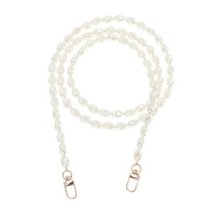 Unique Bargains Irregular Faux Pearl Handbag Strap White 1 Pc - 1 of 4