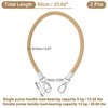Unique Bargains PU Leather Braided Replacement Metal Buckles Purse Strap 2 Pcs - 2 of 4