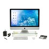 Mount-It! Glass Desktop Monitor Stand Riser | Raised Laptop Stand Organizer | 22 Inches Wide Clear Tempered Glass | Supports up to 44 Pounds - 2 of 4