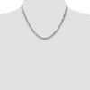Black Bow Jewelry 4mm 14k White Gold Flat Figaro Chain Necklace - 2 of 4