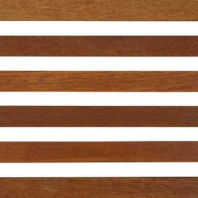 Classic Teak Oil Finish Meranti Wood Folding Patio Chairs - Set of 2