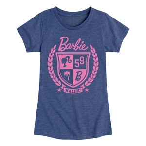 Girls' - Barbie - Barbie Varsity Malibu Seal- Girls Fitted Short Sleeve Graphic T-Shirt Fitted Short Sleeve Graphic T-Shirt - 1 of 4
