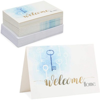 Pipilo Press 48-Pack Blank Welcome Home Greeting Cards and Envelopes for Realtors (4 x 6 In)