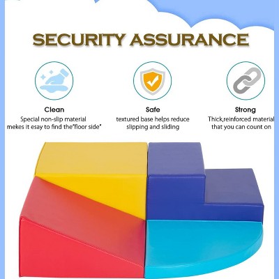 4-Piece Multicolor Foam Climbing Blocks for Toddlers