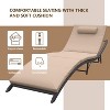ALAULM Patio Chaise Lounge Set Outdoor Lounge Chair, Rattan Reclining Chair Adjustable Backrest, Pool Sunbathing Recliners with Folding Table - 2 of 4