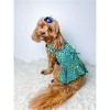 Parisian Pet 'Tribal Dress' for Dogs and Cats, Ruched Waist, Stylish and Comfortable, Tribal Print - Green, Blue, Yellow - 3 of 4