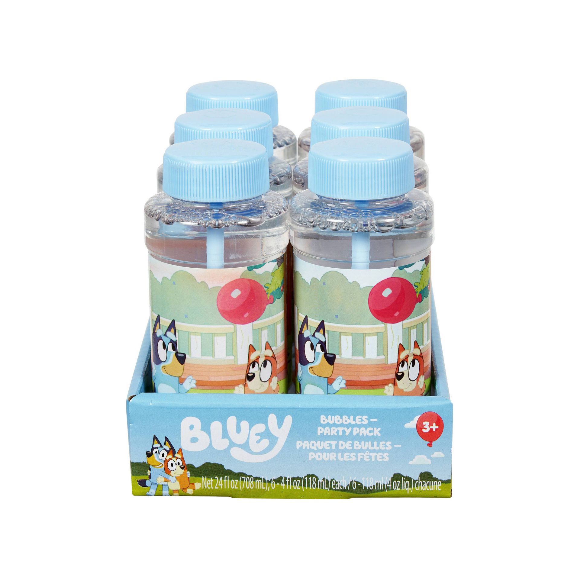 Bluey Party Pack Bubbles - 6pc: Bubble Toys for Kids 3 & Up