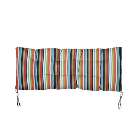 Sunbrella 60 x 19 x 3 Canvas Outdoor Corded Bench Cushion Black