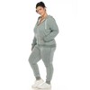 White Mark Plus Size Burnout Jogger Set - image 2 of 4