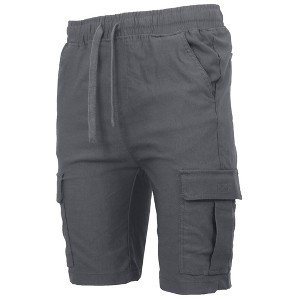 Galaxy By Harvic Men’s Slim Fit Super Flex Stretch Cargo Jogger Shorts - 1 of 4