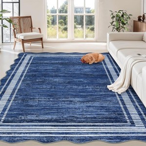 Coucheta Modern Kitchen Runner Rug Non-Slip Stain Resistant Washable Low Pile Floor Mat for Bathroom Bedroom Entryway,Multi-Color & Size - 1 of 4