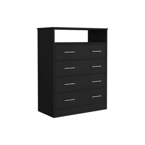 NicBex 4 Drawers Dresser for Bedroom with 1 Open Shelf,Chest of Drawers with White Metal Handle,Storage Dressers for Bedroom - 1 of 4