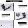 WOWOW 24 in. Towel Bar Bathroom Wall Mounted Stainless Steel Bathroom Towel Rack and Towel Holder in Brushed Nickel - 4 of 4