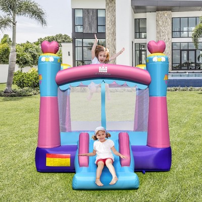 Costway Inflatable Bounce House 3-in-1 Princess Theme Inflatable Castle ...