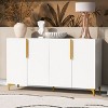 Light Luxury Storage Cabinet, Accent Cabinet With 4 Doors And Adjustable Shelves, Cabinet For Living Room-Cuddlewood - 2 of 4
