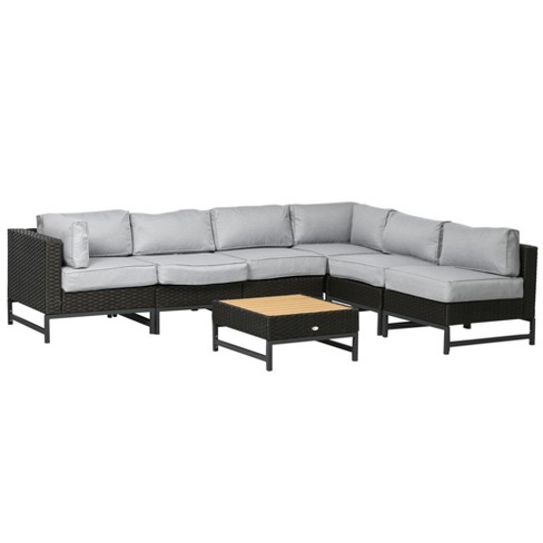 Outdoor metal sectional discount couch