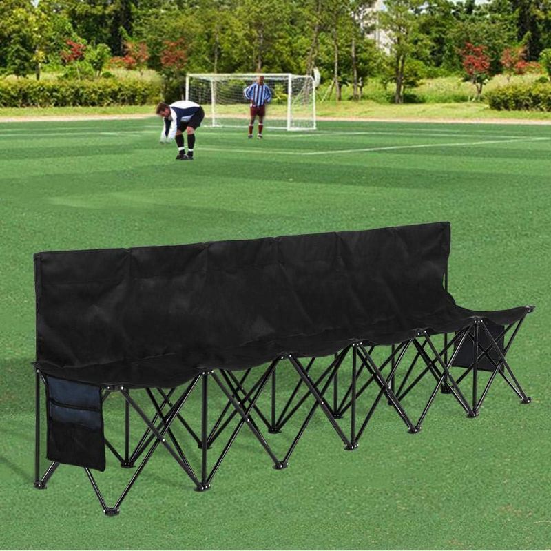Yaheetech 6 Seats Portable Folding Bench For Sports Camping, 2 of 7