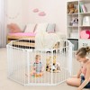 Costway 8 Panel Baby Safe Metal Gate Play Yard Barrier Pet Fence Adjustable - 2 of 4
