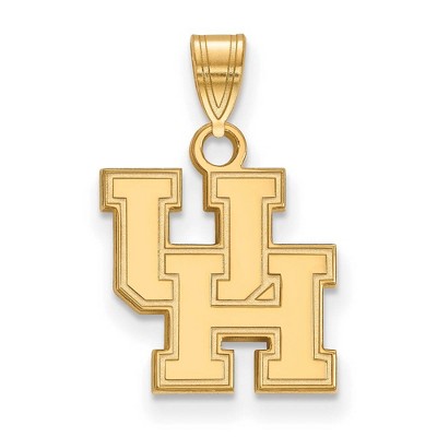 Black Bow Jewelry 14k Yellow Gold Houston Cougars NCAA Small Pendant