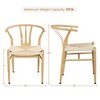 Yaheetech Set of 4 Modern Armchairs with Open Backrest - 3 of 4