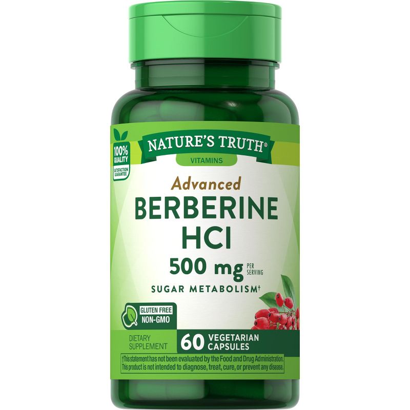 Nature's Truth Berberine Supplement 500mg | 60 Capsules, 1 of 5