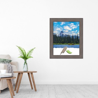 Rustic Weathered Blue-Grey Solid Wood Wall Frame 36" x 30"