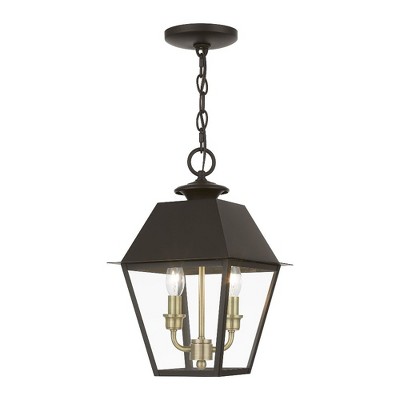 Livex Lighting Wentworth 2 - Light Pendant in  Bronze/Antique Brass