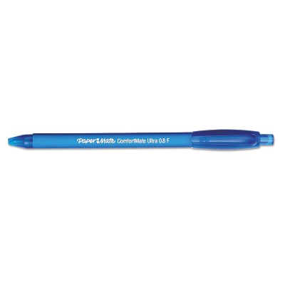 Paper Mate ComfortMate Ultra RT Ballpoint Retractable Pen Blue Ink Fine Dozen 6360187