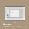 JUJABU 24''x36" Black Tempered Bathroom Mirror with Front and Back Lighting - 2 of 4