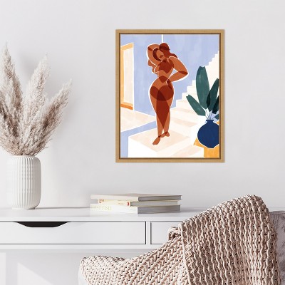 Amanti Art Terracotta Woman by Ivy Green Illustrations Canvas Wall Art Print Framed 16x20