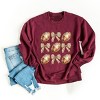 Simply Sage Market Coquette Football Chart Sweatshirt - 3 of 4